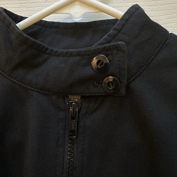 Vintage Retro All That Jazz Black Crop Jacket Full Zip Striped Accents - Picture 4 of 6